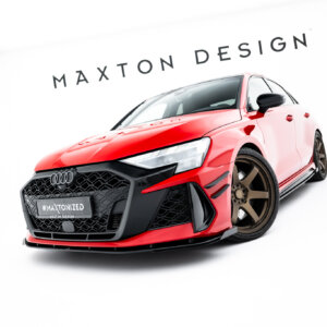 Maxton Street Pro sprednji splitter + Flaps za Audi RS3 Sedan 8Y Facelift