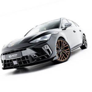 Maxton Street Pro sprednji splitter + Flaps za Cupra Leon ST / Hatchback Mk1 Facelift