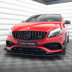 Maxton Street Pro sprednji splitter + zakrilca za Mercedes-Benz A 45 AMG Aero W176 Facelift