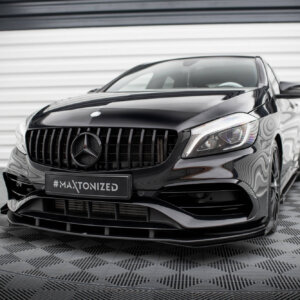 Maxton Street Pro sprednji splitter + zakrilca za Mercedes-Benz A AMG-Line W176 Facelift