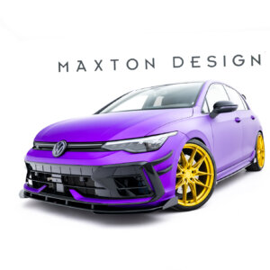 Maxton Street Pro sprednji splitter + zakrilca za Volkswagen Golf R Hatchback Mk8 Facelift