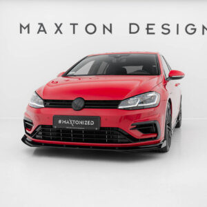 Maxton Street Pro sprednji splitter + zakrilca za Volkswagen Golf R / R-Line Mk7 Facelift