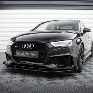 Maxton Street Pro sprednji splitter V.1 + Flaps za Audi RS3 Sedan 8V Facelift