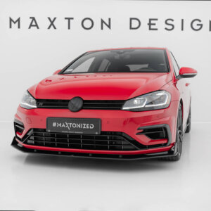 Maxton Street Pro sprednji splitter V.2 za Volkswagen Golf R / R-Line Mk7 Facelift