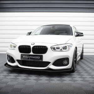 Maxton Street Pro sprednji splitter V.3 + Flaps za BMW 1 F20 M-Pack Facelift / M140i