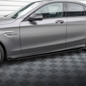 Maxton Street Pro stranski podaljški + Flaps za Mercedes-AMG C63 Sedan / Estate W205 Facelift