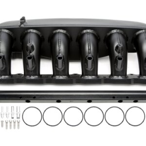 Tuners Capital sesalni kolektor set high-flow, črn – za BMW N55 (135i E82, M135i, M235i, 335i, 435i, X5/X6 35i …)