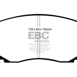 EBC Ultimax sprednje zavorne ploščice za Mazda MPV, Mitsubishi Delica