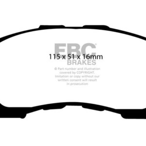 EBC Ultimax sprednje zavorne ploščice za Daihatsu Move, Daihatsu YRV