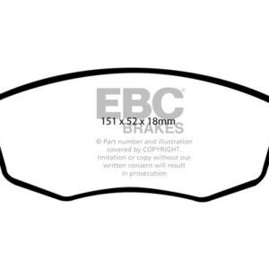EBC Ultimax sprednje zavorne ploščice za FIAT Punto