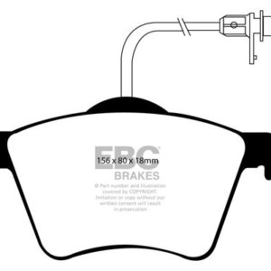 EBC Ultimax sprednje zavorne ploščice za SEAT Alhambra, Ford Galaxy