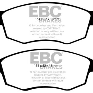 EBC Ultimax sprednje zavorne ploščice za Fiat Doblo