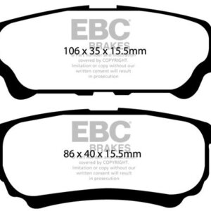 EBC Ultimax zadnje zavorne ploščice za Jeep Compass, Chrysler Sebring