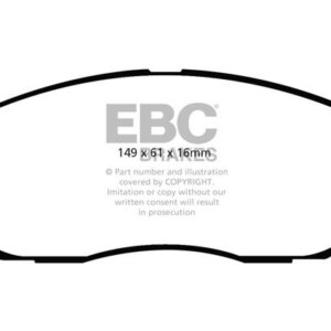 EBC Ultimax sprednje zavorne ploščice za SsangYong Rodius, Hyundai Terracan