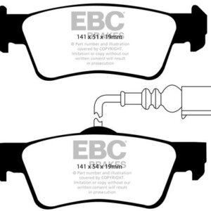 EBC Ultimax zadnje zavorne ploščice za VW Transporter