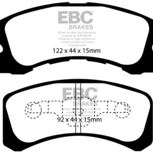 EBC Ultimax sprednje zavorne ploščice za Daihatsu Cuore, Mitsubishi Space Star