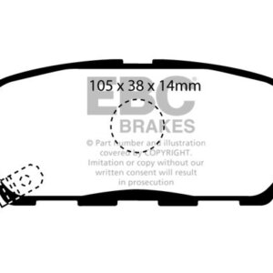 EBC Ultimax zadnje zavorne ploščice za Infiniti QX50, Nissan Pulsar
