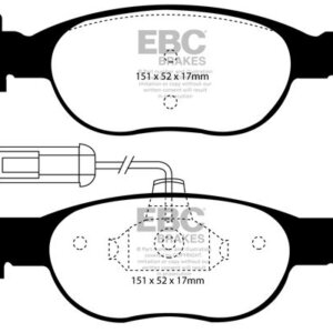 EBC Greenstuff 2000 sprednje zavorne ploščice za FIAT Bravo, FIAT Marea