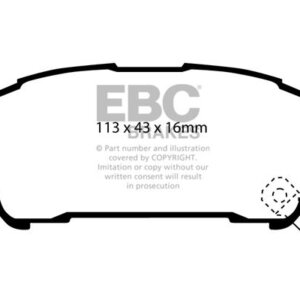 EBC Greenstuff 2000 zadnje zavorne ploščice za Toyota Avensis Verso