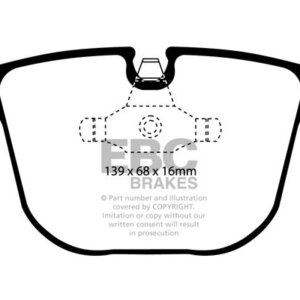 EBC Greenstuff 2000 zadnje zavorne ploščice za BMW 1, BMW 3