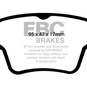 EBC Greenstuff 2000 zadnje zavorne ploščice za Peugeot 207