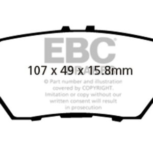 EBC Greenstuff 2000 zadnje zavorne ploščice za Honda Legend