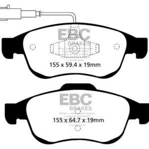 EBC Greenstuff 2000 sprednje zavorne ploščice za Alfa Romeo Giulietta