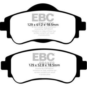 EBC Greenstuff 2000 sprednje zavorne ploščice za Citroën C4, Citroën DS4