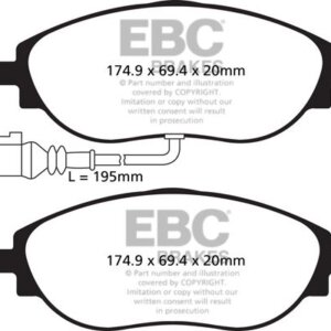EBC Greenstuff 2000 sprednje zavorne ploščice za Skoda Kodiaq, Skoda Octavia