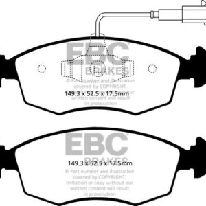 EBC Greenstuff 2000 sprednje zavorne ploščice za FIAT 500, FIAT Punto
