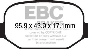 EBC Greenstuff 2000 zadnje zavorne ploščice za FIAT 500L