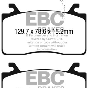 EBC Greenstuff 2000 sprednje zavorne ploščice za Alfa Romeo Giulia, Alfa Romeo Stelvio