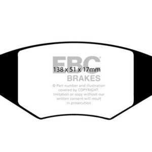 EBC Greenstuff 2000 sprednje zavorne ploščice za SEAT Cordoba, VW Jetta