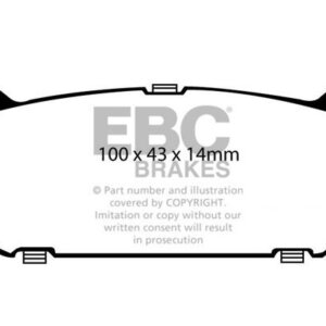 EBC Greenstuff 2000 zadnje zavorne ploščice za Ford Probe, Mazda 626