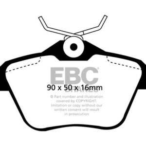 EBC Redstuff zadnje zavorne ploščice za Alfa Romeo 156, Alfa Romeo 166