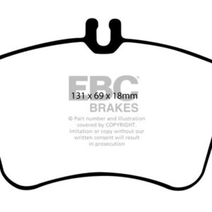 EBC Redstuff sprednje zavorne ploščice za Mercedes-Benz C-Class, Mercedes-Benz CLC-Class