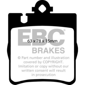 EBC Redstuff zadnje zavorne ploščice za Mercedes-Benz C-Class, Mercedes-Benz CLC-Class