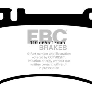 EBC Redstuff zadnje zavorne ploščice za Mercedes-Benz CL, Mercedes-Benz CLK