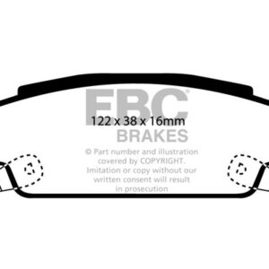 EBC Redstuff zadnje zavorne ploščice za Cadillac CTS, Cadillac STS