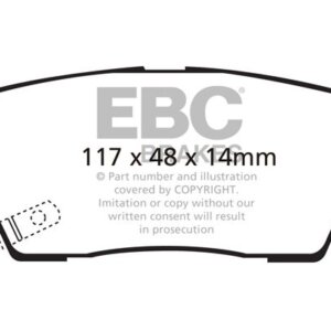 EBC Redstuff zadnje zavorne ploščice za Hyundai Equus, Hyundai Genesis