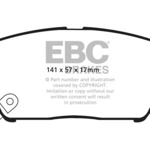 EBC Redstuff sprednje zavorne ploščice za Hyundai Genesis
