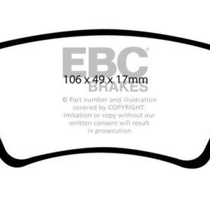 EBC Redstuff zadnje zavorne ploščice za Ford Scorpio, Land Rover Freelander