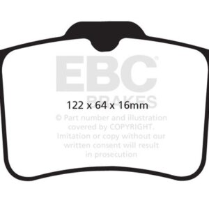 EBC Redstuff zadnje zavorne ploščice za Jaguar S-Type, Jaguar XF