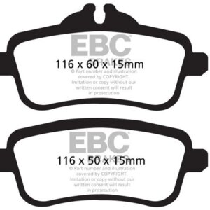 EBC Redstuff zadnje zavorne ploščice za Mercedes-Benz CLA-Class, Mercedes-Benz CLA