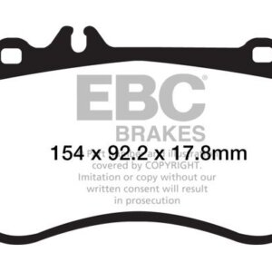 EBC Redstuff sprednje zavorne ploščice za Mercedes-Benz CL, Mercedes-Benz CLS
