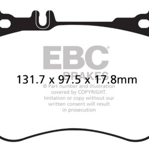 EBC Redstuff sprednje zavorne ploščice za Mercedes-Benz S-Class, Mercedes-Benz S Coupe