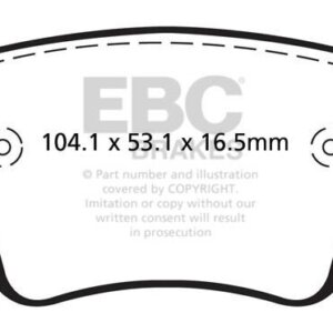 EBC Redstuff zadnje zavorne ploščice za VW Polo, VW Caddy