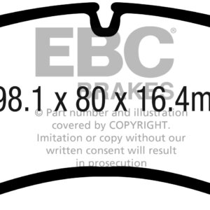 EBC Redstuff sprednje zavorne ploščice za Porsche Cayman, Porsche 911