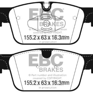 EBC Redstuff sprednje zavorne ploščice za Volvo S90, Volvo V90
