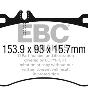 EBC Redstuff sprednje zavorne ploščice za Mercedes-Benz CLA-Class, Mercedes-Benz CLA